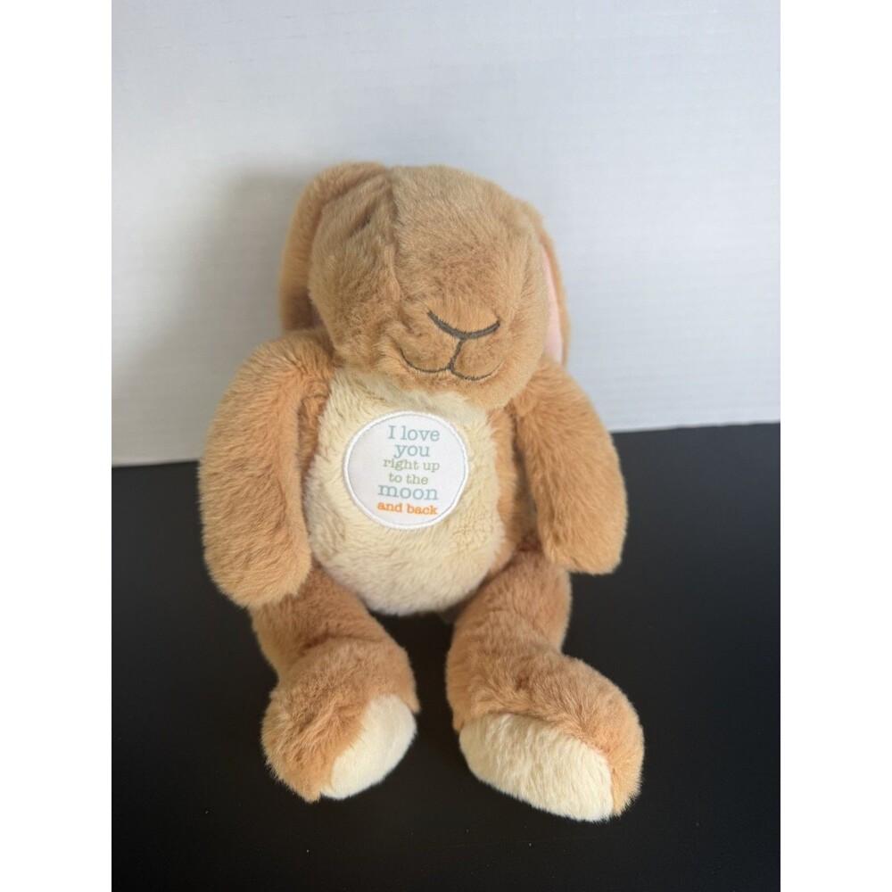 Guess How Much I Love You To the Moon and Back Bunny Rabbit Brown Plush Stuffed